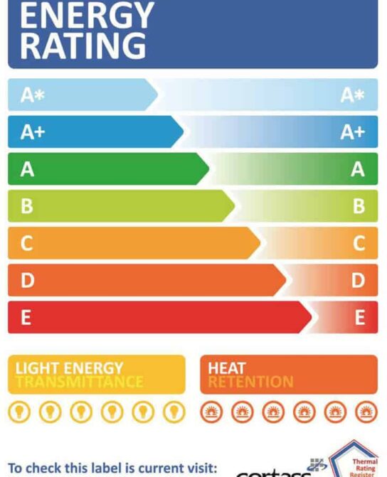 window energy rating sticker